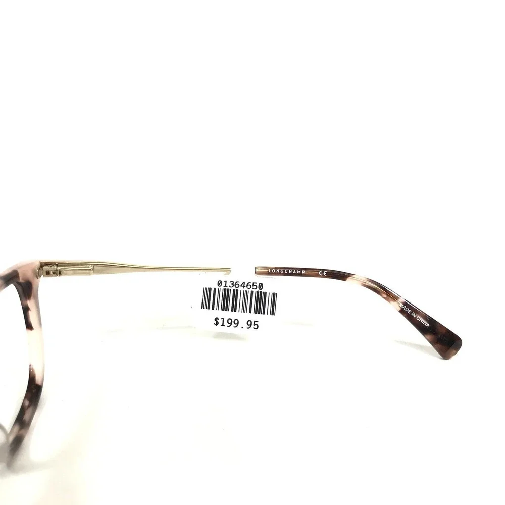 Longchamp Eyeglasses Frames LO2675 517 Pink Tortoise Gold Cat Eye 54-15-140